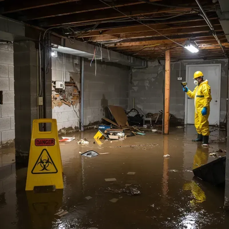 Flooded Basement Electrical Hazard in Plainfield Village, CT Property