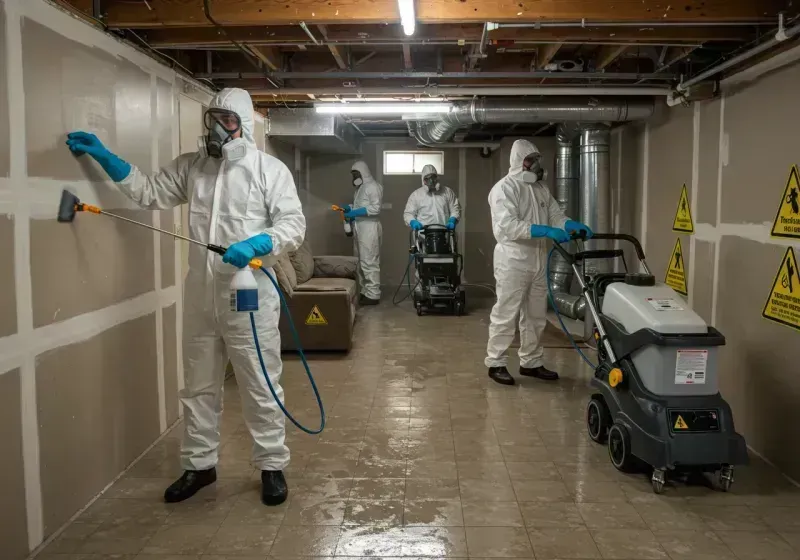 Basement Moisture Removal and Structural Drying process in Plainfield Village, CT